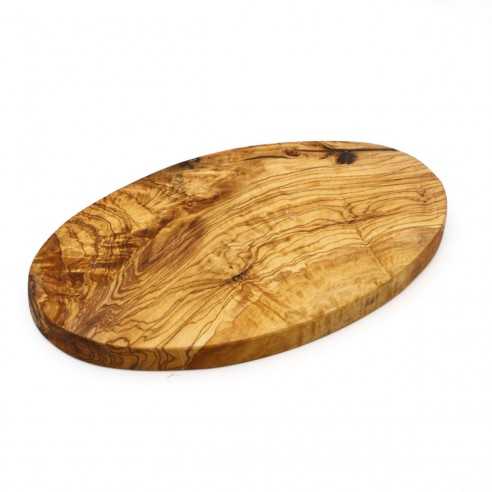 Planche ovale en bois d'olivier 26cm*15cm  - 1