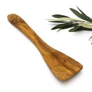 Olive Wood Curved Spatula 24 cm  - 1