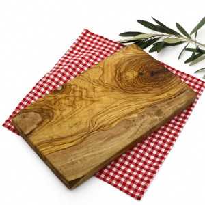 Planche en bois d'olivier rectangulaire  - 1