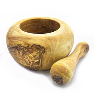 Olive Wood 12 cm Mortar and Pestle  - 1 2
