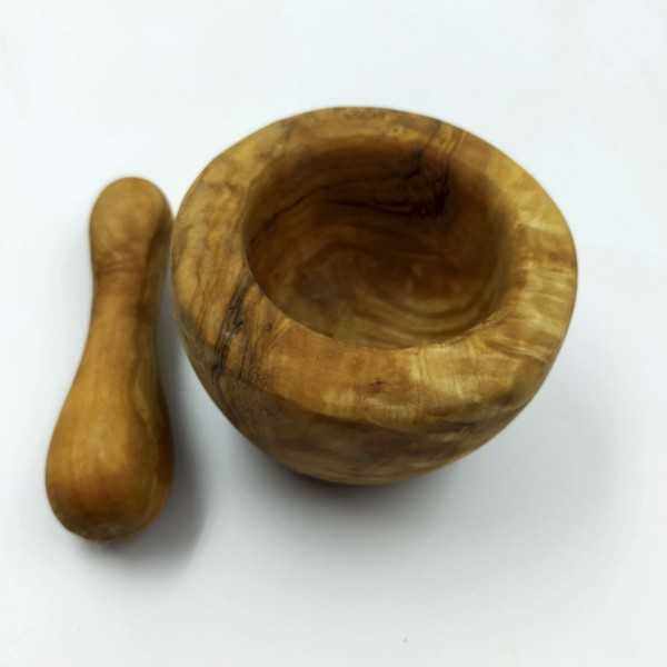 Olive Wood Mortar and Pestle 8cm  - 2