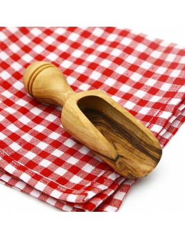 Olive wood measuring scoop 9 cm  - 1