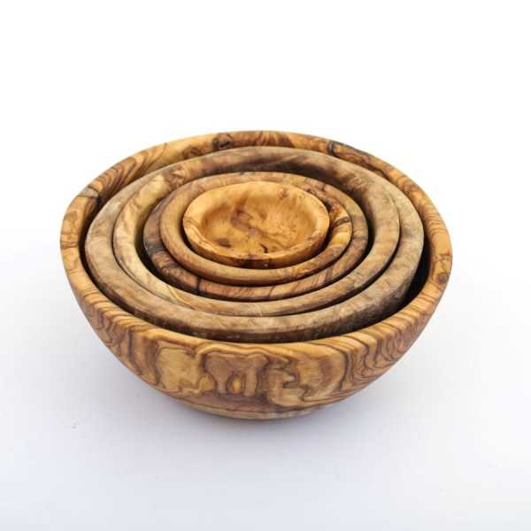 Olive Wood Nesting Bowls  - 1