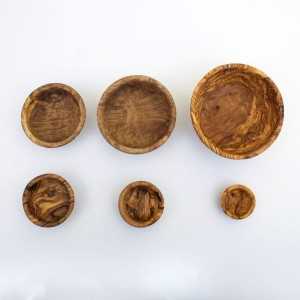 Olive Wood Nesting Bowls  - 1 2