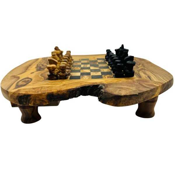Rustic Olive Wood Chess Set  - 3