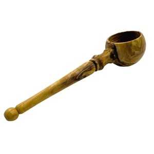 Olive Wood Olive Ladle Pierced  - 1 2