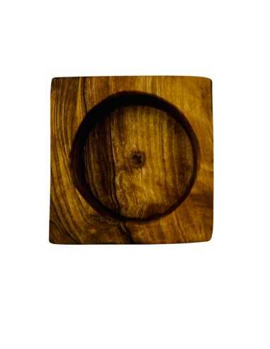 Olive Wood Candle Holder  - 1