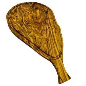Olive wood board with groove and handle  - 1