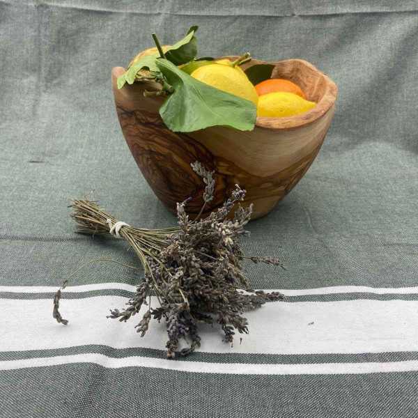 Rustic olive wood salad bowl  - 3