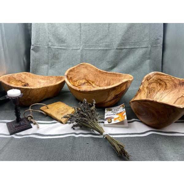 Olive wood salad bowl  - 4