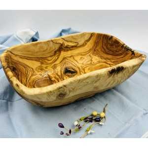 Oval Olive Wood Salad Bowl  - 2