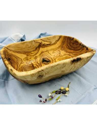 Oval Olive Wood Salad Bowl  - 2