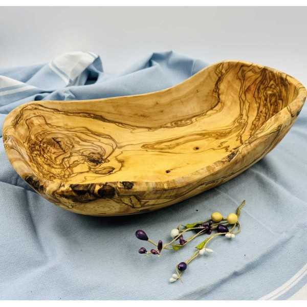 Oval Olive Wood Salad Bowl  - 3