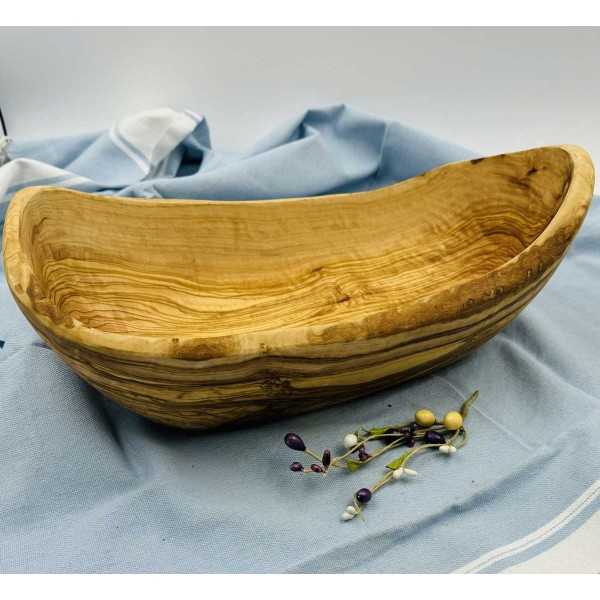 Oval Olive Wood Salad Bowl  - 1