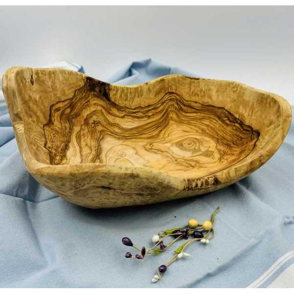 Oval Olive Wood Salad Bowl  - 4