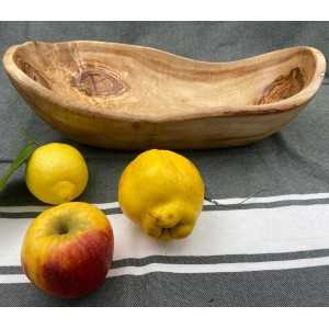 Olive wood 40cm oval shape salad tray  - 2