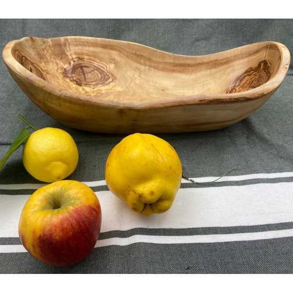 Olive wood 40cm oval shape salad tray  - 2