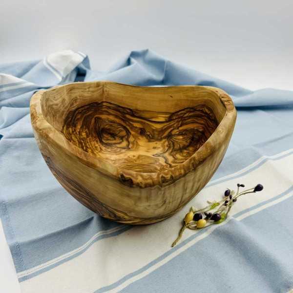 Rustic olive wood salad bowl  - 2
