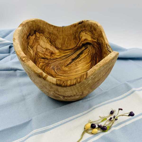 Rustic olive wood salad bowl  - 5