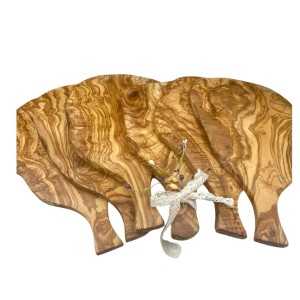 Planche avec poignée en bois d'olivier  - 1 2