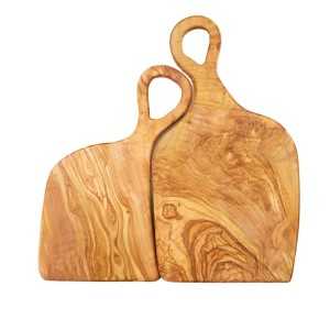 Set of 2 Olive Wood Cutting Boards