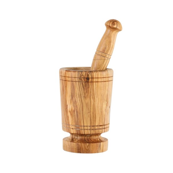 Handcrafted Olive Wood Mortar with Pestle