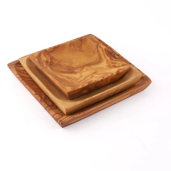 Set of 3 Olive Wood Plates