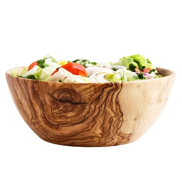 Natural Olive Wood Salad Bowl