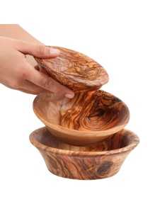 Set of 3 Olive Wood Bowls 2