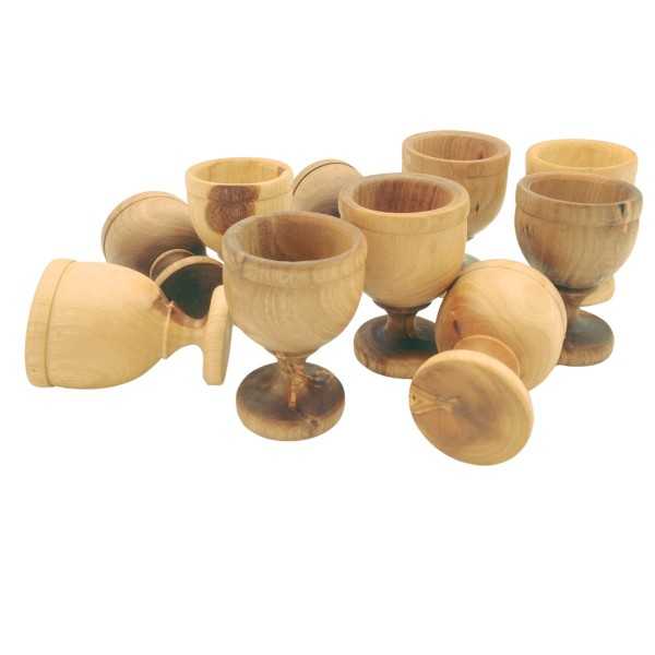 Coquetier en bois d'olivier