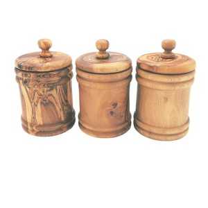 Pot à épices en bois d'olivier 2