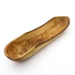 Rustic Olive Wood Bread Receptacle  - 1