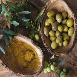 Set de 3 ravier rustique en bois d'olivier  - 1 2