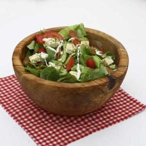 Olive wood salad bowl diameter 20-22cm  - 1